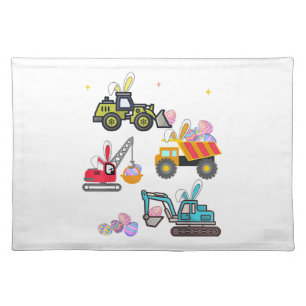 Easter Day kids boys Toddler Egg funny Constructi Cloth Placemat