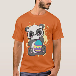 Easter Day Little Panda With Egg Hunt Spring Anime T-Shirt