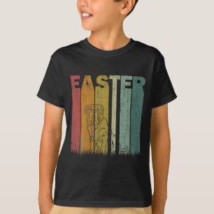 Easter Day Mastiff Dog Retro Graphic Funny Easter T-Shirt
