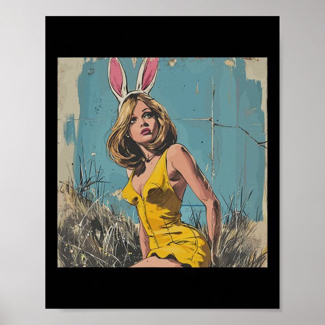 Easter Day Mens Womens Artistic Fun Cute Happy Eas Poster (Front)