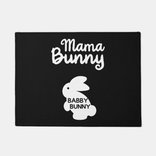 Easter Day Mom Mommy Baby Pregnant Bunny Eggs Ear Doormat