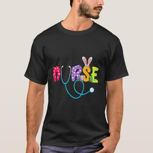 Easter Day Nurse  Nurse Bunny Egg Women Girls Nurs T-Shirt (Front)