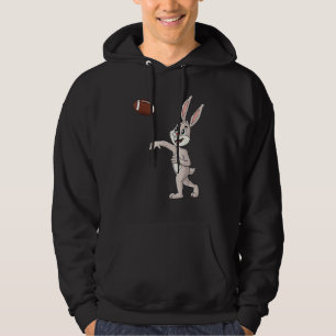 Easter Day Rabbit Football Quarterback Funny Boys Hoodie