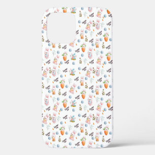 Easter Day Rabbits Pattern iPhone 12 Pro Case
