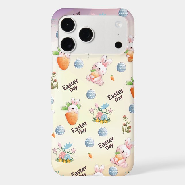 Easter Day Rabbits Pattern Iphone Case (Back)