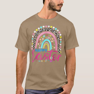 Easter Day Rainbow With Eggs And Easter Bunny Happ T-Shirt