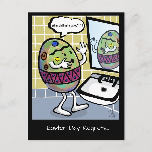Easter Day Regrets Holiday Postcard (Front)