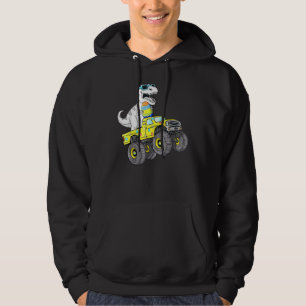 Easter Day T Rex Dino Riding A Monster Truck Boys Hoodie