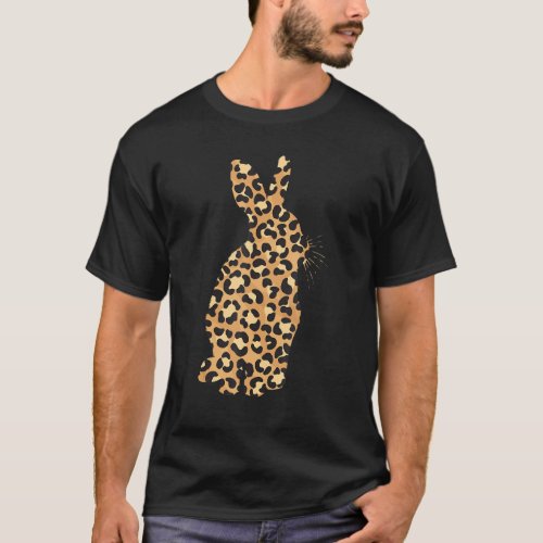 Easter Day Tee Easter Leopard Bunny Rabbit Palm Su