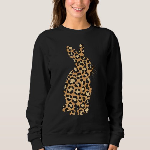 Easter Day Tee Easter Leopard Bunny Rabbit Palm Su