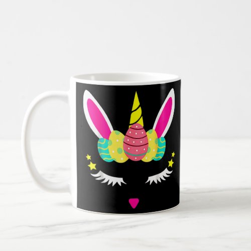 Easter Day Unicorn Face Bunny Face Egg  Women Girl Coffee Mug