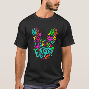 Easter Day With Bunny Rabbit Face Graphics T-Shirt