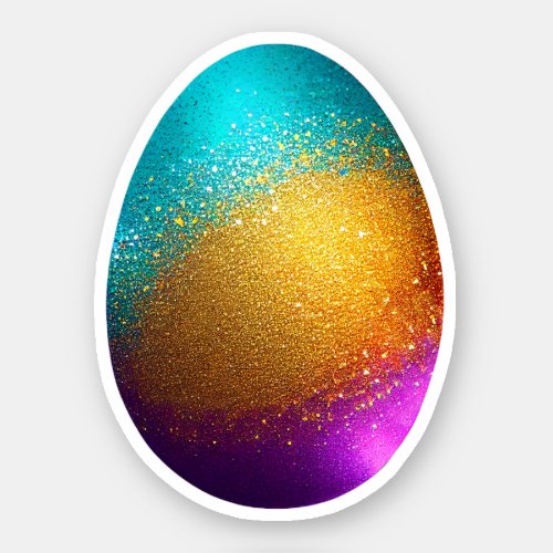 Easter Decor Glitter Egg Cutout Vinyl Sticker