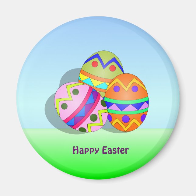 EASTER: Decorated Easter Eggs refrigerator magnet (Front)