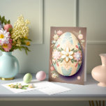 Easter Decorated Egg with Cutout Flowers Card