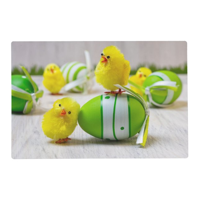 Easter Decoration - Easter egg and chicks Placemat (Back)
