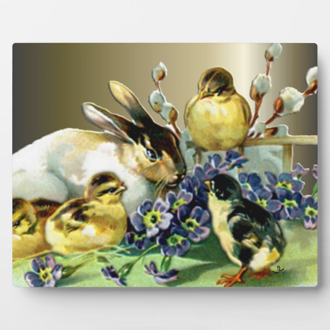 Easter Decorations Displayed Gift Products Plaque (Front)