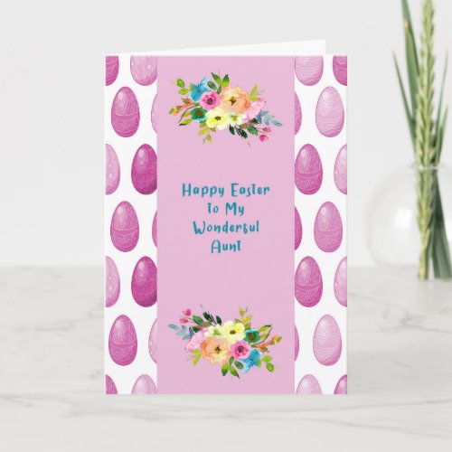 Easter Design for Aunt with Colorful Eggs Card
