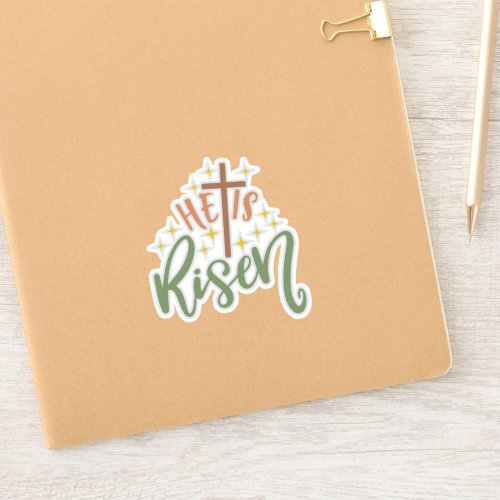 Easter Design He Is Risen Sticker