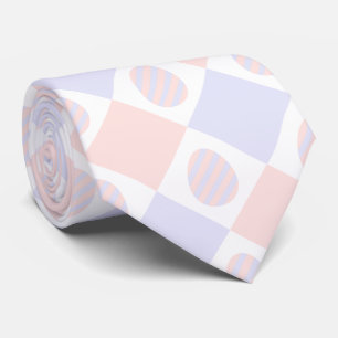 Easter Diamond Pattern with Decorated Eggs Neck Tie