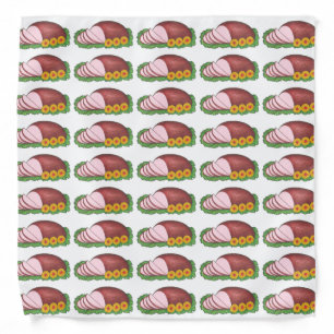 Easter Dinner Glazed Ham Pineapple Foodie Dinner Bandana