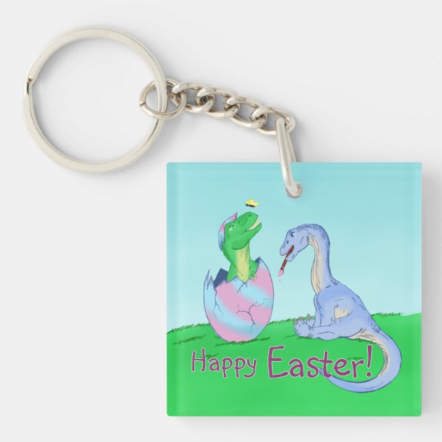Easter Dinos Keychain (Front)