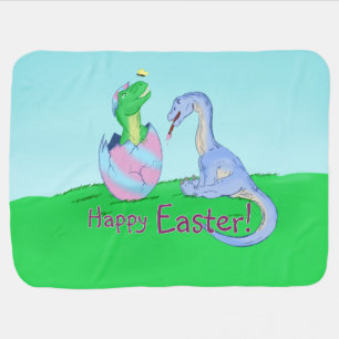 Easter Dinos Receiving Blanket