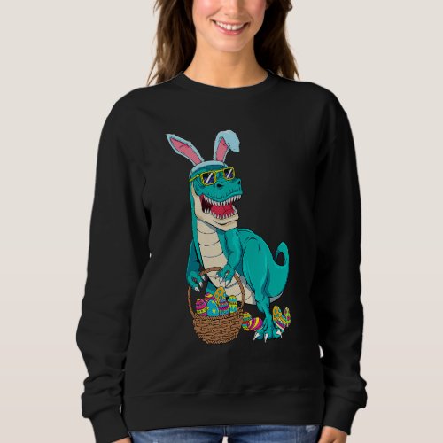 Easter Dinosaur Bunny Rex Boys Girls Kids  1 Sweatshirt