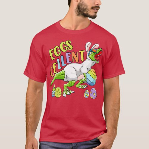 Easter Dinosaur Bunny  rex Boys Girls Kids Eggs Ce T_Shirt