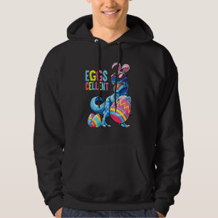 Easter Dinosaur Bunny Rex Boys Girls Kids Eggs Cel Hoodie