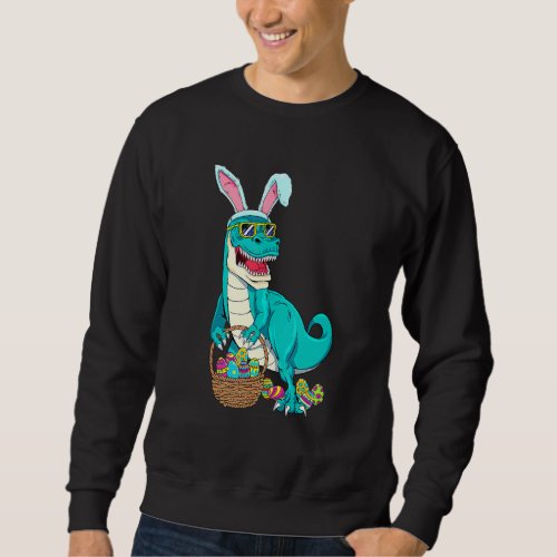 Easter Dinosaur Bunny Rex Boys Girls Kids Gift Sweatshirt