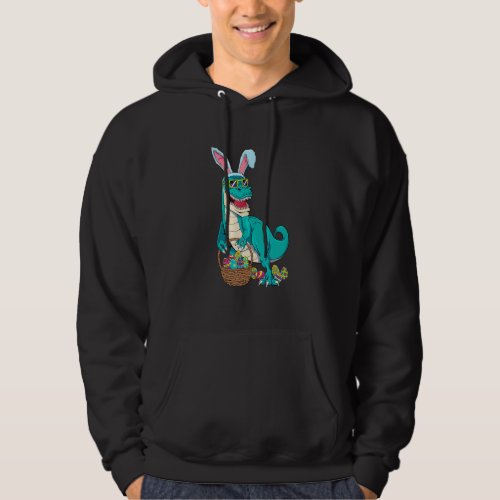 Easter Dinosaur Bunny Rex Boys Girls Kids Hoodie