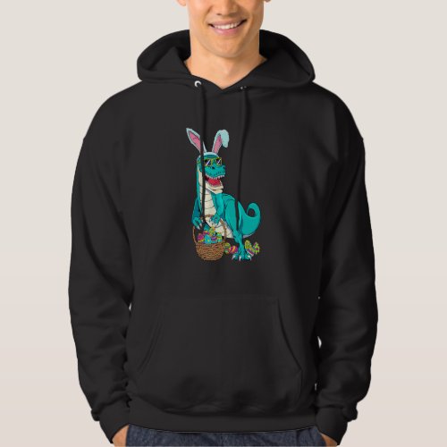 Easter Dinosaur Bunny rex Boys Girls Kids   Hoodie