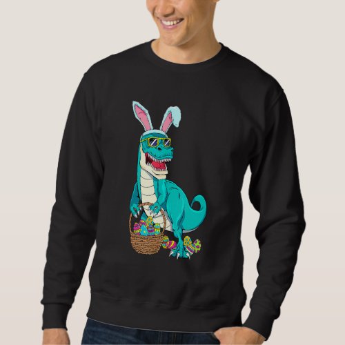 Easter Dinosaur Bunny rex Boys Girls Kids   Sweatshirt