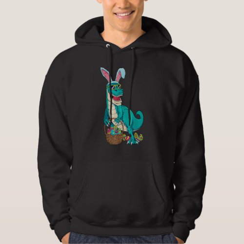 Easter Dinosaur Bunny T Rex Boys Girls Kids Hoodie