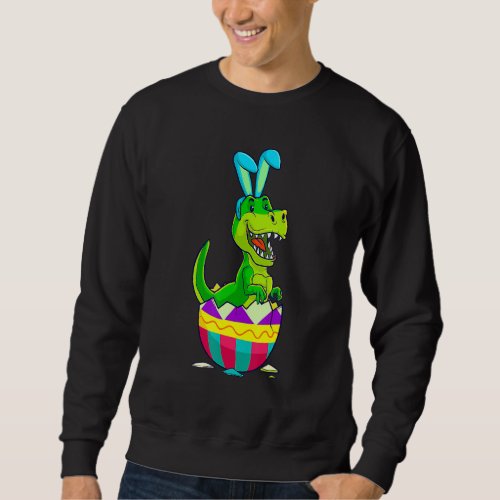 Easter Dinosaur Funny T Rex Bunny Egg Cute Boys Gi Sweatshirt