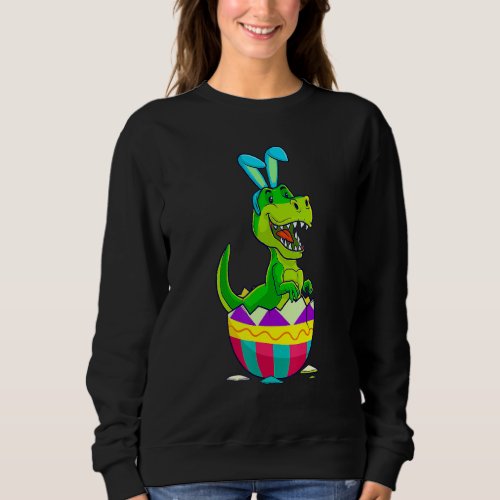 Easter Dinosaur Funny T Rex Bunny Egg Cute Boys Gi Sweatshirt