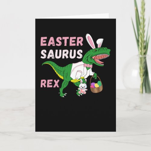  Easter Dinosaur T_Rex Boys Easter DinoHappy Card