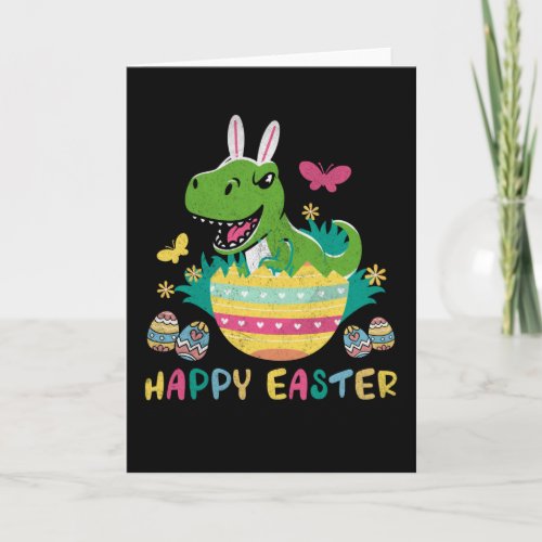  Easter Dinosaur T_Rex Boys Easter DinoHappy Card