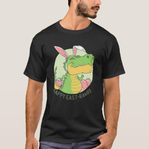 Easter Dinosaur T Rex In Bunny Costume T-Shirt