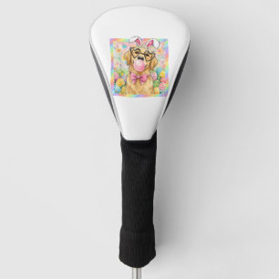 Easter Dog Bunny Ear Funny Golden Retriever Easter Golf Head Cover