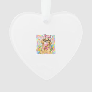 Easter Dog Bunny Ear Funny Golden Retriever Easter Ornament