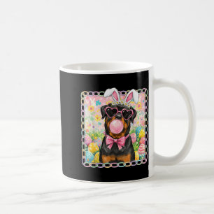 Easter dog bunny ears funny rottweiler easter bunn coffee mug