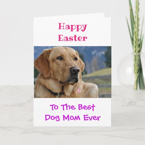 Easter Dog Mom Worlds Best Ever Pet Photo Card