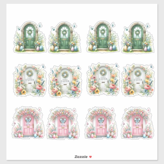 Easter Doors  Sticker (Sheet)