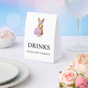 Easter Drinks Baby Shower Paper Table Tent