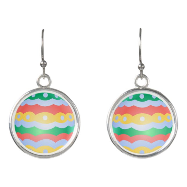 Easter Earring Cute Easter Egg Costume Jewelry Earrings (Front)