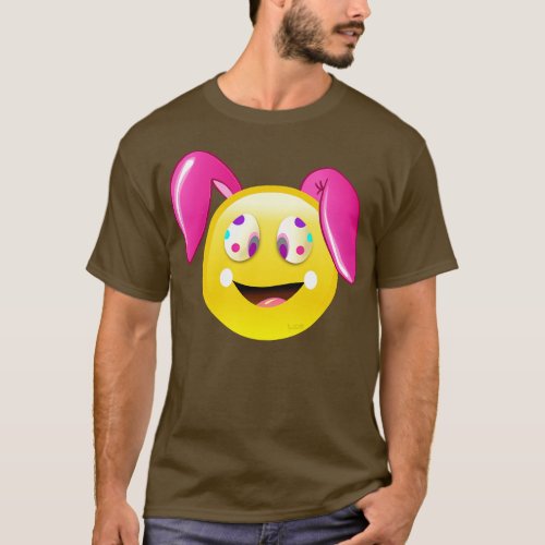 Easter Ears Emoji Shirt bunny boys Girl