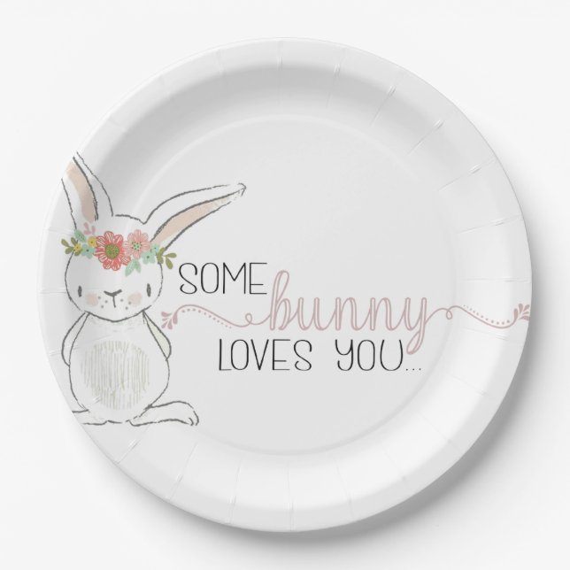 Easter, Easter Bunny, Easter decor Paper Plates (Front)