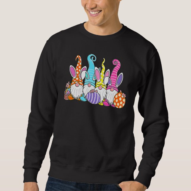 Easter Easter Bunny Spring Gnome Easter Egg Huntin Sweatshirt (Front)